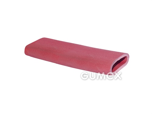 Hadička na vodu celopryžová směs 24516, 19/25mm, plochá, beztlaká, 55°ShA, NR-SBR, -40°C/+70°C, červená